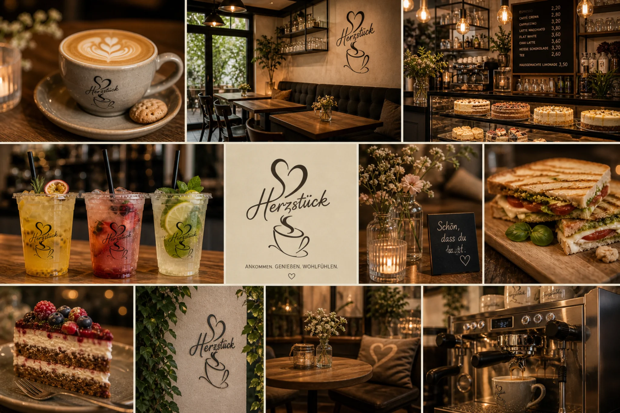 Café Herzstück Ratingen Collage